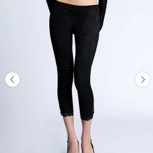 Sophisticated Black Lace Cropped Pants